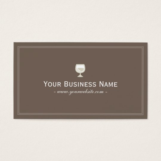Simple Plain Brown Winery/Wine Club Business card