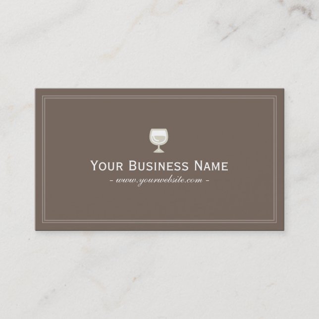 Simple Plain Brown Winery/Wine Club Business card (Front)