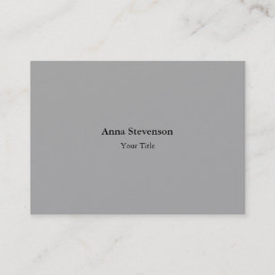 Simple plain creative professional modern grey business card