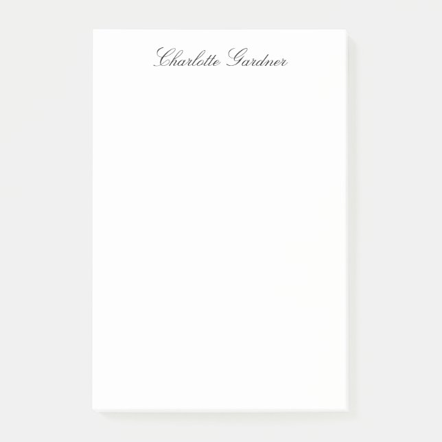Simple plain creative stylish unique modern white post-it notes (Front)