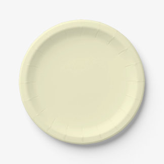 SIMPLE PLAIN CUSTOM NAME WEDDING BIRTHDAY LEMON PAPER PLATE