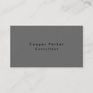 Simple Plain Elegant Dim Grey Texture Professional Business Card