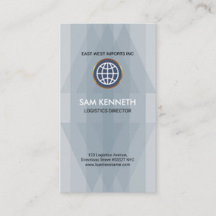 Simple Plain Elegant Double Edged Arrows Logistics Business Card