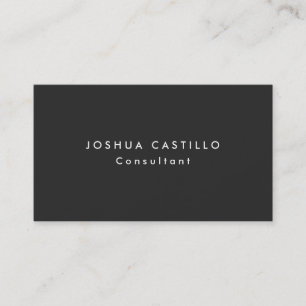 Simple Plain Elegant Grey Modern Professional Business Card