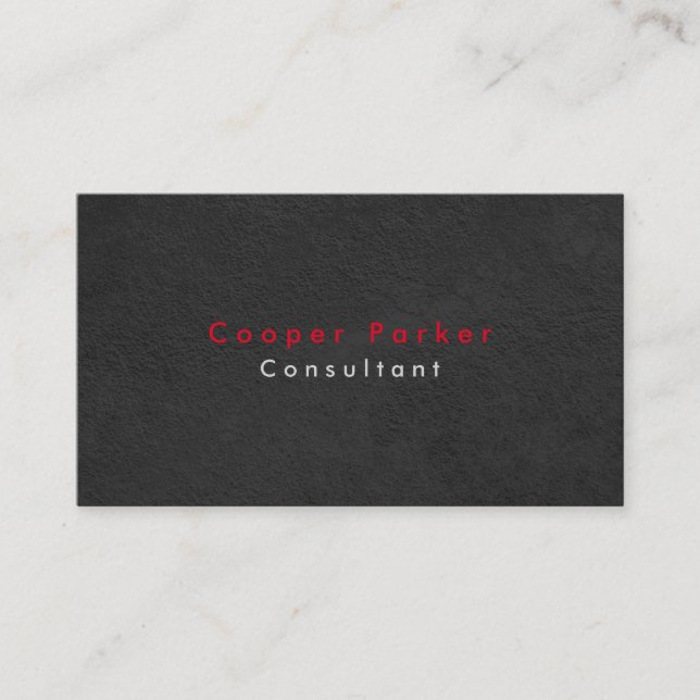 Simple Plain Elegant Grey Texture Professional Business Card (Front)