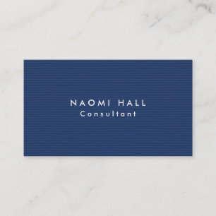 Simple Plain Elegant Modern Blue Minimalist Business Card