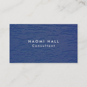 Simple Plain Elegant Modern Blue Wall Minimalist Business Card