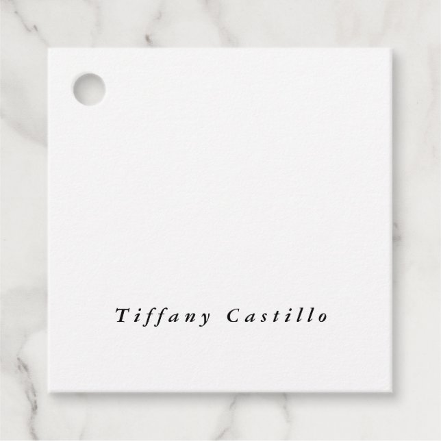 Simple Plain Elegant Modern Favour Tags (Front)