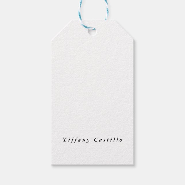 Simple Plain Elegant Modern Gift Tags (Front)