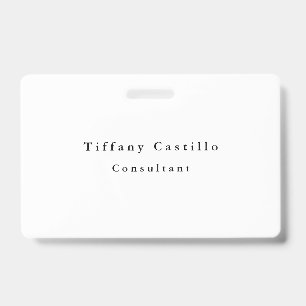 Simple Plain Elegant Modern ID Badge