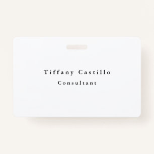 Simple Plain Elegant Modern ID Badge