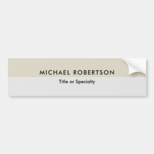 Simple Plain Elegant Modern Minimalist Bumper Sticker