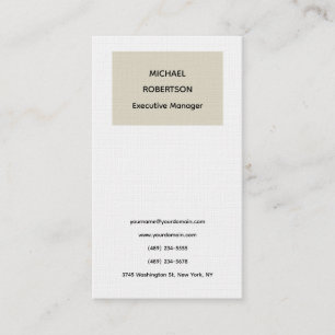 Simple Plain Elegant Modern Minimalist Business Card