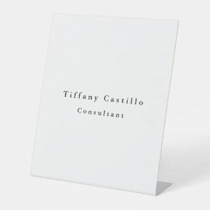 Simple Plain Elegant Modern Pedestal Sign