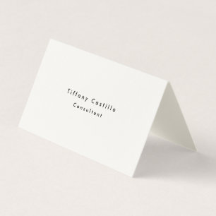 Simple Plain Elegant Signature Cream Modern Business Card