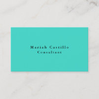Simple Plain Elegant Turquoise Blue Minimalist