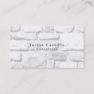 Simple Plain Elegant Wall Stones Modern Business Card