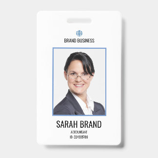 Simple Plain Employee Staff ID Badge