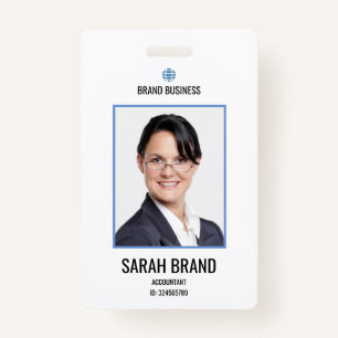Simple Plain Employee Staff ID ID Badge