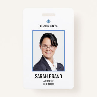Simple Plain Employee Staff ID ID Badge
