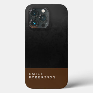 Simple Plain Grey Black Brown Modern Minimalist Case-Mate iPhone Case