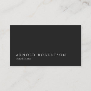 Simple Plain Grey Professional Business Card