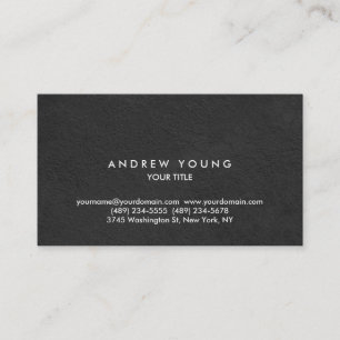 Simple Plain Grey Professional Unique Business Card