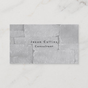 Simple Plain Grey Wall Minimalist Modern Business Card