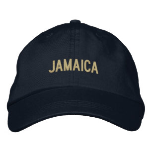 Simple Plain Jamaica Word Custom Colour Embroidered Hat