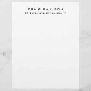 Simple Plain Minimalist Elegant Classical Design Custom Letterhead