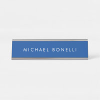 Simple Plain Minimalist Elegant Modern Deep Blue