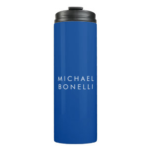 Simple Plain Minimalist Elegant Modern Deep Blue Thermal Tumbler