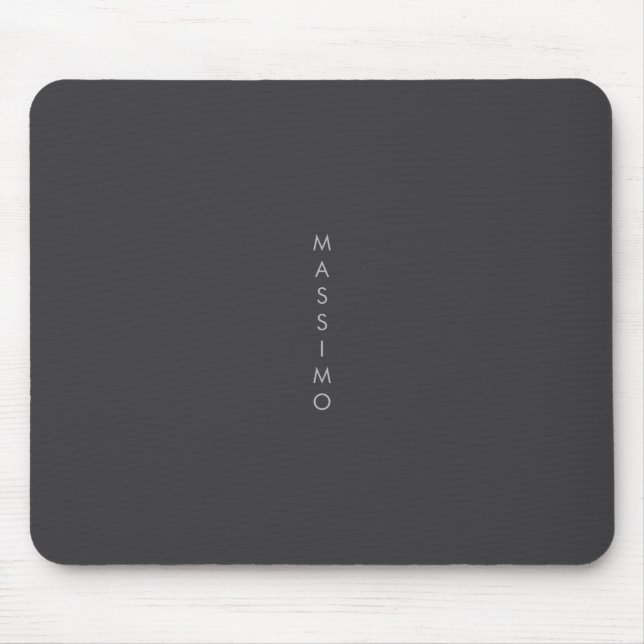 Simple Plain Minimalist Elegant Modern Grey Mouse Mat (Front)