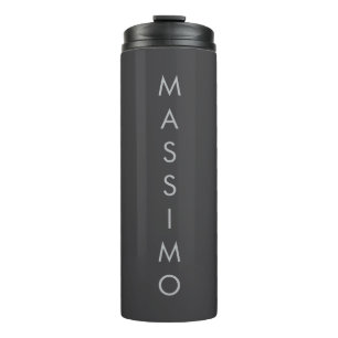 Simple Plain Minimalist Elegant Modern Grey Thermal Tumbler