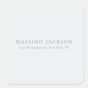 Simple Plain Minimalist Elegant Modern Pastel Square Sticker