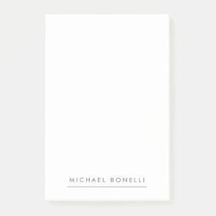 Simple Plain Minimalist Elegant Modern White Post-it Notes