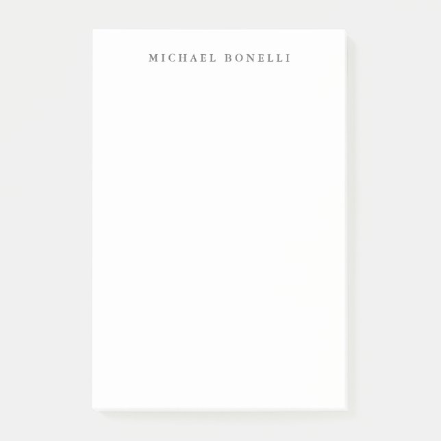 Simple Plain Minimalist Elegant Modern White Post-it Notes (Front)