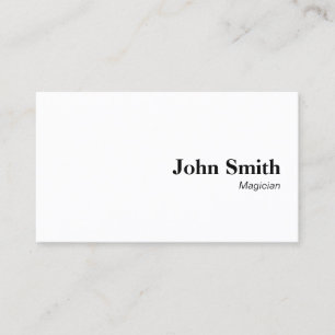 Simple Plain Minimalist Magician Business Card