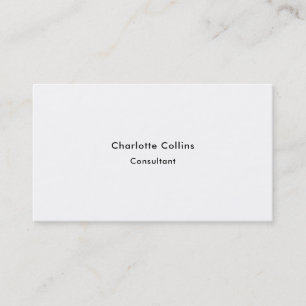Simple Plain Minimalist Professional Modern Business Card
