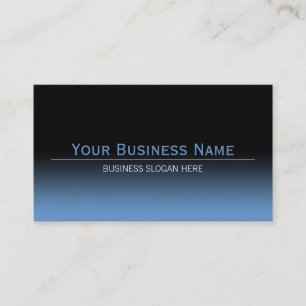 Simple Plain Modern Black & Blue Gradient Business Card
