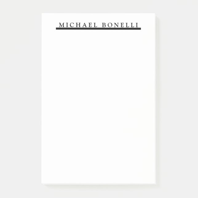 Simple Plain Modern Elegant  Post-it Notes (Front)