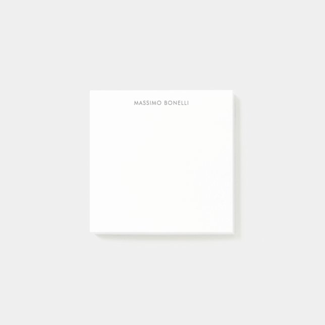 Simple Plain Modern Elegant  Post-it Notes (Front)