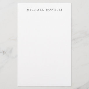 Simple Plain Modern Elegant  Stationery
