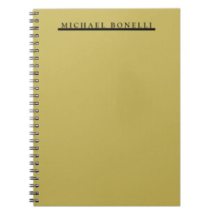 Simple Plain Modern Elegant Vegas Gold Colour Notebook