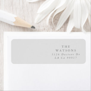 Simple Plain Modern Ultimate Gray Wedding address