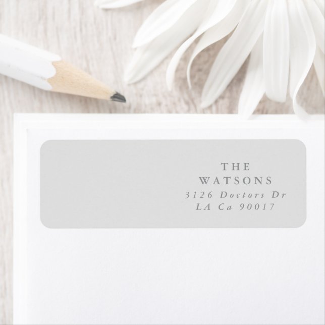 Simple Plain Modern Ultimate Gray Wedding address (Insitu)