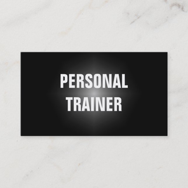 Simple & Plain Personal Trainer Business Card (Front)