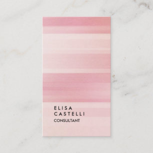 Simple Plain Pink Trendy Consultant Business Card