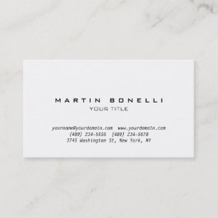 Simple Plain Professional Business Card