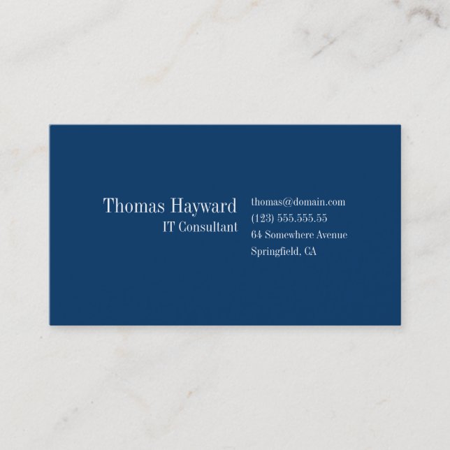 Simple & Plain Professional Business Card Template (Front)